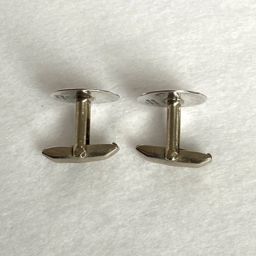 VTG Taxco Mexico Sterling Silver 925 Alpaca Aztec Mayan Calendar CuffLinks